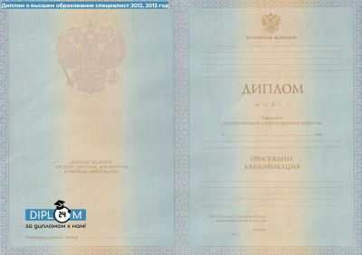 Диплом специалиста 2012, 2013 года